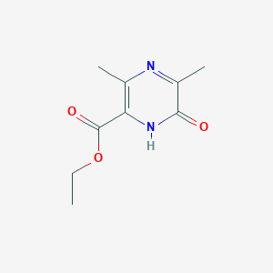 molecular formula C9H12N2O3 B3045943 Ethyl 6-hydroxy-3,5-dimethylpyrazine-2-carboxylate CAS No. 1166827-49-1