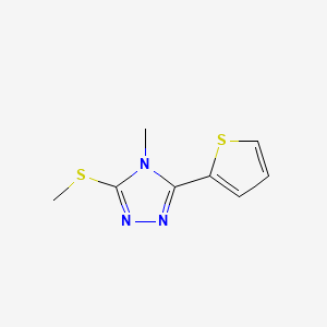 4H-1,2,4-Triazole, 4-methyl-3-(methylthio)-5-(2-thienyl)-