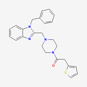 1-(4-((1-benzyl-1H-benzo[d]imidazol-2-yl)methyl)piperazin-1-yl)-2-(thiophen-2-yl)ethanone