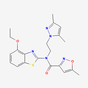 N-(2-(3,5-dimethyl-1H-pyrazol-1-yl)ethyl)-N-(4-ethoxybenzo[d]thiazol-2-yl)-5-methylisoxazole-3-carboxamide