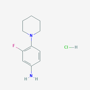 molecular formula C11H16ClFN2 B3046042 3-Fluoro-4-piperidinoaniline HCl CAS No. 1185295-16-2
