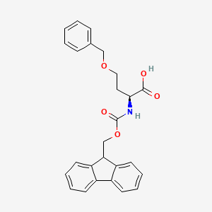 molecular formula C26H25NO5 B3046046 N-(((9H-Fluoren-9-yl)methoxy)carbonyl)-O-benzyl-L-homoserine CAS No. 1185841-92-2