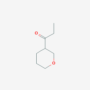 molecular formula C8H14O2 B3046050 1-(Oxan-3-yl)propan-1-one CAS No. 1187468-62-7