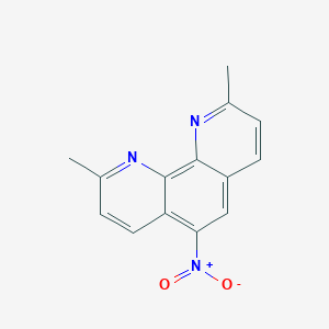 molecular formula C14H11N3O2 B3046051 2,9-Dimethyl-5-nitro-1,10-phenanthroline CAS No. 118752-27-5