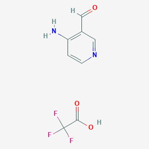 molecular formula C8H7F3N2O3 B3046057 4-AMINO-PYRIDINE-3-CARBALDEHYDE TRIFLUOROACETATE CAS No. 1187933-19-2