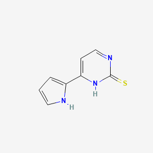 molecular formula C8H7N3S B3046066 4-(1H-pyrrol-2-yl)pyrimidine-2(1H)-thione CAS No. 1189749-69-6