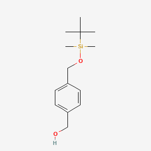 molecular formula C14H24O2Si B3046069 Benzenemethanol, 4-[[[(1,1-dimethylethyl)dimethylsilyl]oxy]methyl]- CAS No. 118992-89-5