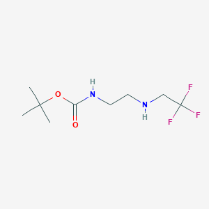 molecular formula C9H17F3N2O2 B3046081 Tert-butyl N-(2-[(2,2,2-trifluoroethyl)amino]ethyl)carbamate CAS No. 1190890-14-2