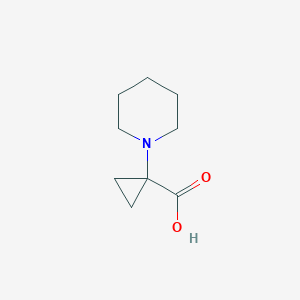 molecular formula C9H15NO2 B3046083 Cyclopropanecarboxylic acid, 1-(1-piperidinyl)- CAS No. 119111-64-7