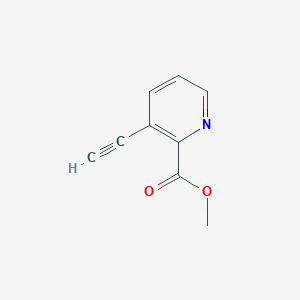 molecular formula C9H7NO2 B3046113 Methyl 3-ethynylpyridine-2-carboxylate CAS No. 1196156-66-7