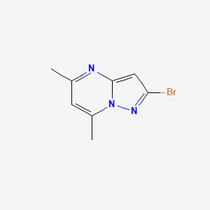molecular formula C8H8BrN3 B3046122 2-BROMO-5,7-DIMETHYLPYRAZOLO[1,5-A]PYRIMIDINE CAS No. 1198-78-3