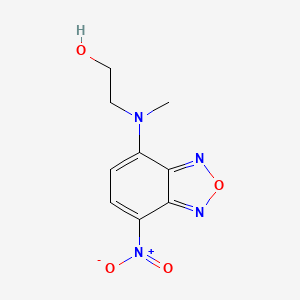 molecular formula C9H10N4O4 B3046124 Ethanol, 2-[methyl(7-nitro-2,1,3-benzoxadiazol-4-yl)amino]- CAS No. 119858-85-4