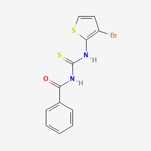 molecular formula C12H9BrN2OS2 B3046128 N-((3-bromothiophen-2-yl)carbamothioyl)benzamide CAS No. 1199589-64-4
