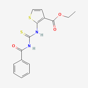 molecular formula C15H14N2O3S2 B3046129 Ethyl 2-(3-benzoylthioureido)thiophene-3-carboxylate CAS No. 1199589-72-4