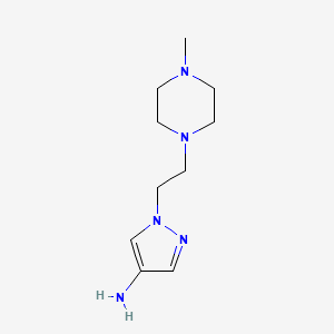 molecular formula C10H19N5 B3046136 1-[2-(4-Methylpiperazin-1-yl)ethyl]-1h-pyrazol-4-amine CAS No. 1201363-83-8