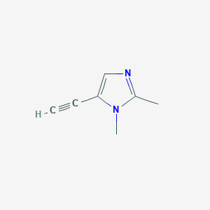 molecular formula C7H8N2 B3046139 5-ethynyl-1,2-dimethyl-1H-imidazole CAS No. 1201657-10-4