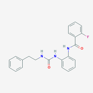 2-fluoro-N-(2-(3-phenethylureido)phenyl)benzamide