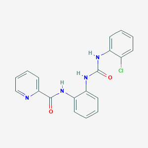 molecular formula C19H15ClN4O2 B3046179 N-(2-(3-(2-chlorophenyl)ureido)phenyl)picolinamide CAS No. 1206992-82-6