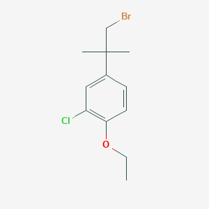 molecular formula C12H16BrClO B3046210 4-(1-Bromo-2-methylpropan-2-yl)-2-chloro-1-ethoxybenzene CAS No. 120998-55-2