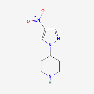 molecular formula C8H12N4O2 B3046219 4-(4-Nitro-1H-pyrazol-1-yl)piperidine CAS No. 1211589-62-6
