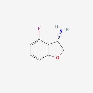 molecular formula C8H8FNO B3046232 (S)-4-Fluoro-2,3-dihydrobenzofuran-3-amine CAS No. 1213519-46-0
