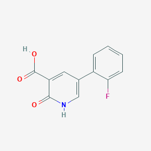 molecular formula C12H8FNO3 B3046237 5-(2-Fluorophenyl)-2-hydroxynicotinic acid CAS No. 1214353-39-5