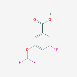 molecular formula C8H5F3O3 B3046242 3-(Difluoromethoxy)-5-fluorobenzoic acid CAS No. 1214386-42-1