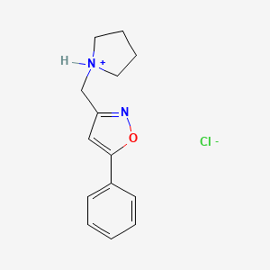 Isoxazole, 5-phenyl-3-(pyrrolidinomethyl)-, hydrochloride