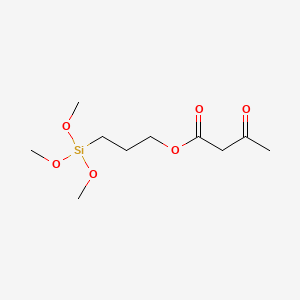 molecular formula C10H20O6Si B3046250 Butanoic acid, 3-oxo-, 3-(trimethoxysilyl)propyl ester CAS No. 121505-13-3