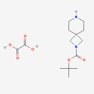 molecular formula C14H24N2O6 B3046254 tert-Butyl 2,7-diazaspiro[3.5]nonane-2-carboxylate oxalate CAS No. 1215461-13-4