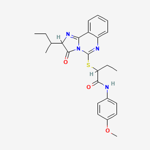 2-((2-(sec-butyl)-3-oxo-2,3-dihydroimidazo[1,2-c]quinazolin-5-yl)thio)-N-(4-methoxyphenyl)butanamide