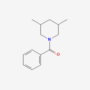 molecular formula C14H19NO B3046289 Piperidine, 1-benzoyl-3,5-dimethyl- CAS No. 121882-68-6