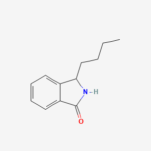 molecular formula C12H15NO B3046320 1H-Isoindol-1-one, 3-butyl-2,3-dihydro- CAS No. 122654-56-2