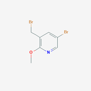 molecular formula C7H7Br2NO B3046328 5-Bromo-3-(bromomethyl)-2-methoxypyridine CAS No. 1227516-75-7