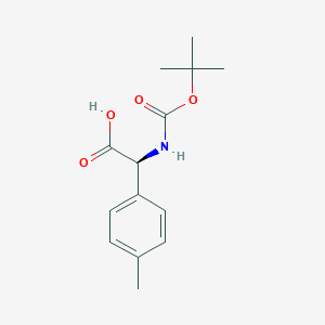 molecular formula C14H19NO4 B3046337 (S)-2-(Boc-amino)-2-(4-methylphenyl)acetic acid CAS No. 1228550-24-0