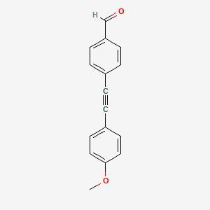 molecular formula C16H12O2 B3046383 4-[(4-Methoxyphenyl)ethynyl]benzaldehyde CAS No. 123770-71-8