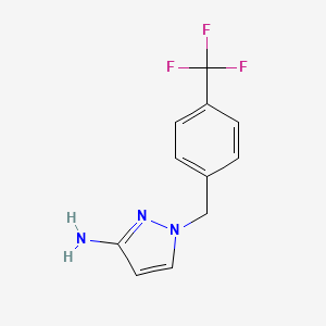 1-{[4-(Trifluoromethyl)phenyl]methyl}-1H-pyrazol-3-amine