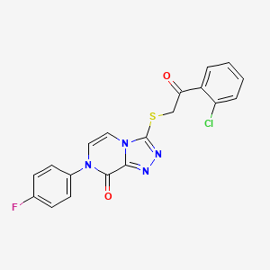 3-((2-(2-chlorophenyl)-2-oxoethyl)thio)-7-(4-fluorophenyl)-[1,2,4]triazolo[4,3-a]pyrazin-8(7H)-one