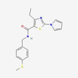 N-(4-chlorobenzyl)-1-{[4-(5-methyl-1,2,4-oxadiazol-3-yl)-2-thienyl]sulfonyl}piperidine-3-carboxamide