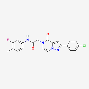 2-[2-(4-chlorophenyl)-4-oxopyrazolo[1,5-a]pyrazin-5(4H)-yl]-N-(3-fluoro-4-methylphenyl)acetamide