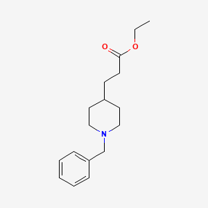 molecular formula C17H25NO2 B3046421 Ethyl 3-(1-benzylpiperidin-4-yl)propanoate CAS No. 124438-69-3