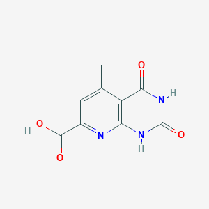 molecular formula C9H7N3O4 B3046426 2-hydroxy-5-methyl-4-oxo-3H,4H-pyrido[2,3-d]pyrimidine-7-carboxylic acid CAS No. 1245569-58-7