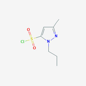 molecular formula C7H11ClN2O2S B3046452 3-Methyl-1-propyl-1h-pyrazole-5-sulfonyl chloride CAS No. 1245807-34-4