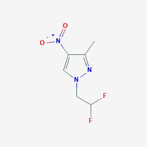 molecular formula C6H7F2N3O2 B3046461 1-(2,2-difluoroethyl)-3-methyl-4-nitro-1H-pyrazole CAS No. 1245808-38-1