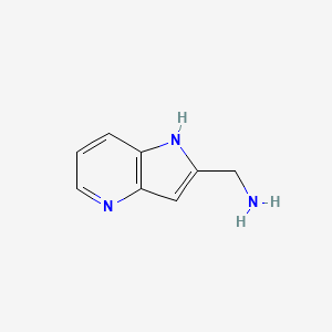 molecular formula C8H9N3 B3046466 (1H-pyrrolo[3,2-b]pyridin-2-yl)methanamine CAS No. 1245808-67-6