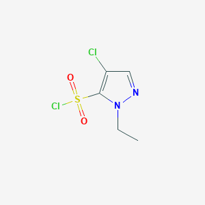 molecular formula C5H6Cl2N2O2S B3046467 4-chloro-1-ethyl-1H-pyrazole-5-sulfonyl chloride CAS No. 1245822-74-5