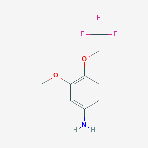 molecular formula C9H10F3NO2 B3046476 3-Methoxy-4-(2,2,2-trifluoroethoxy)aniline CAS No. 1245823-98-6