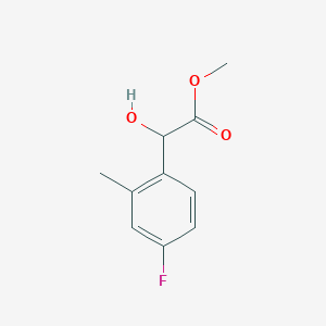 molecular formula C10H11FO3 B3046499 Methyl 2-(4-fluoro-2-methylphenyl)-2-hydroxyacetate CAS No. 1251222-83-9