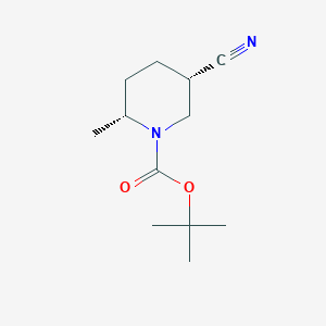 molecular formula C12H20N2O2 B3046519 tert-Butyl (2R,5S)-5-cyano-2-methylpiperidine-1-carboxylate CAS No. 1253200-94-0