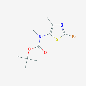 molecular formula C10H15BrN2O2S B3046524 tert-butyl N-(2-bromo-4-methyl-1,3-thiazol-5-yl)-N-methylcarbamate CAS No. 1255095-04-5
